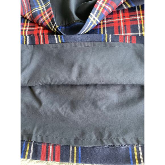 Talbots size 12 tartan A line holiday Christmas blue plaid wool blend lined - Picture 10 of 12